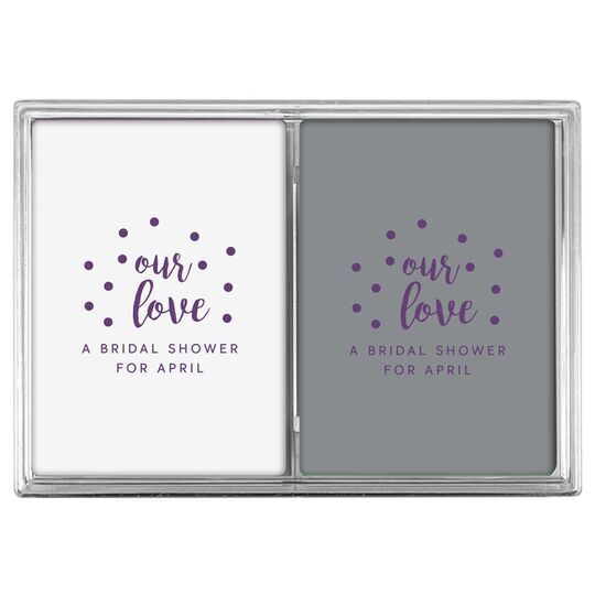 Confetti Dots Our Love Double Deck Playing Cards